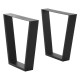 Комплект рамки за маса от 2 бр., размер  25/40x43 см,  черен цвят