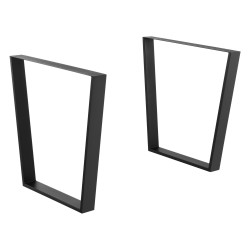 Комплект рамки за маса от 2 броя, размери 55 - 75 x 72 см,  стоманени,  черно матово цвят - Части за Маси