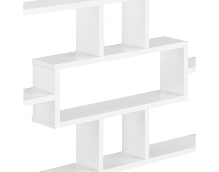 Стенен рафт Qinngua, размери 77x10x48 см,  бял цвят