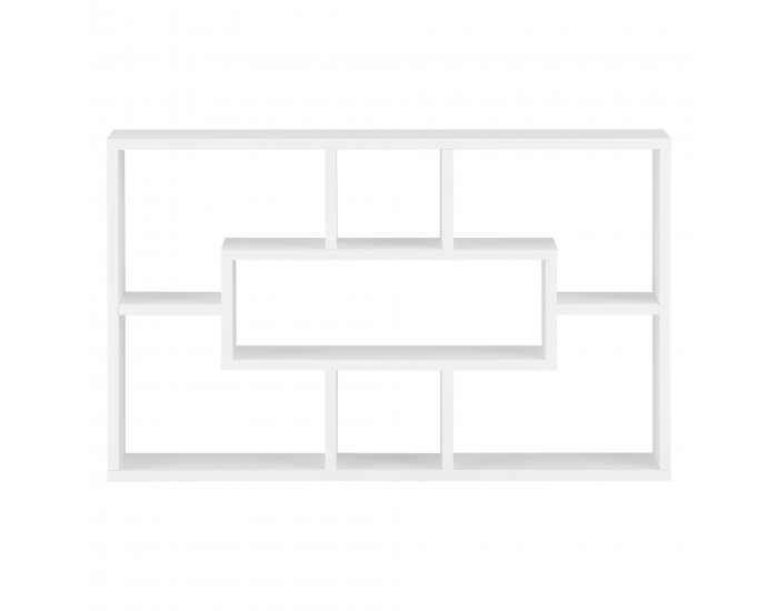 Стенен рафт Qinngua, размери 77x10x48 см,  бял цвят