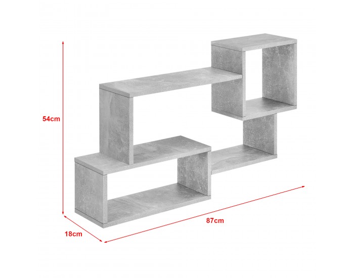 Плаващ рафт Kvinesda,размери 87x18x54см, с 3 отделения, бетонен цвят