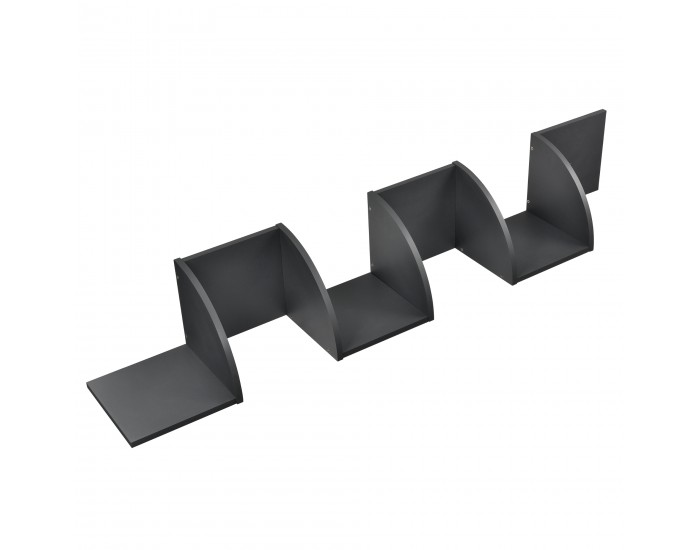 Дизайнерски рафт за стена - тъмносив *54489734*