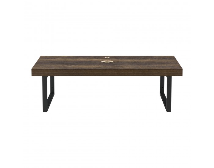 Плот за баня 100 x 45 x 30 cm закачалка за кърпа Метален корпус ПДЧ стенен монтаж, Ефект Орех [neu.haus]