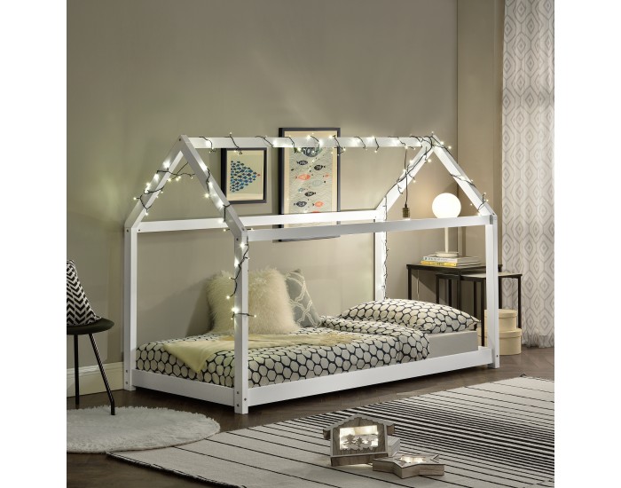 Детско легло, Бяло,с форма на къщичка