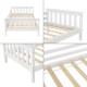 Детско легло Nuuk с място за съхранение и подматрачна решетка 80 х 160 см Бяло