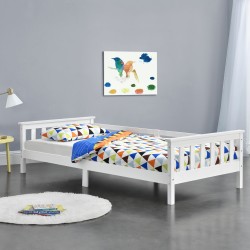 Детско легло Nuuk с място за съхранение и подматрачна решетка 90 х 200 см Бяло - Sonata G