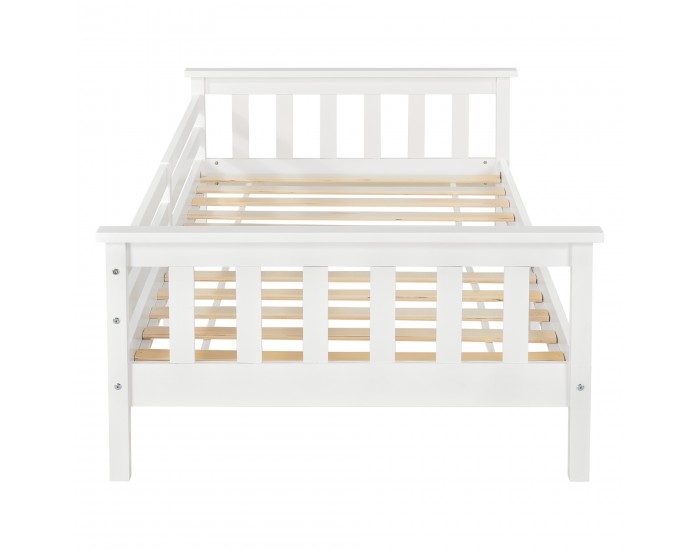 Детско легло Nuuk с място за съхранение и подматрачна решетка 90 х 200 см Бяло