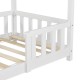 Детско легло  Sisimiut защитна решетка, борово дърво, 80х160 см, бяло