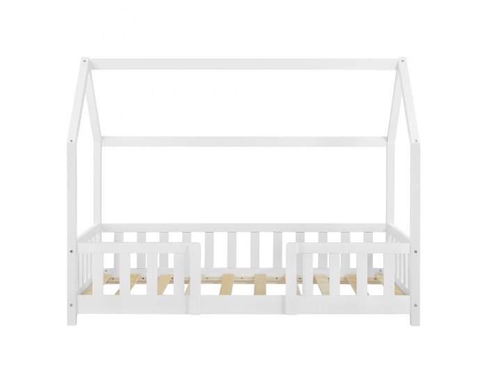 Детско легло  Sisimiut защитна решетка, борово дърво, 70х140 см, бяло