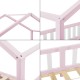 Кошара Trevelio, размери  90x200 см,  с ламелна рамка + решетка дърво,  розово бял цвят