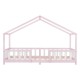 Кошара Trevelio, размери  90x200 см,  с ламелна рамка + решетка дърво,  розово бял цвят