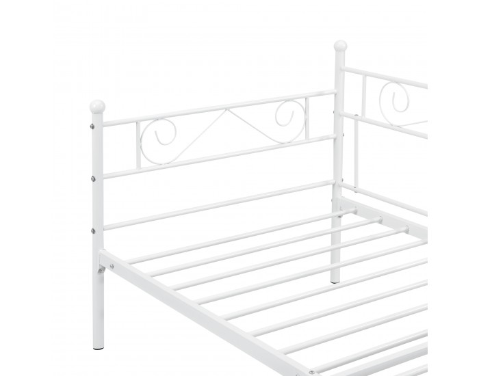 Метално легло Kerava, размери  90x200 см,  Бял цвят