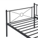 Метално легло Алвеста, размери 90x200 см, Черен цвят