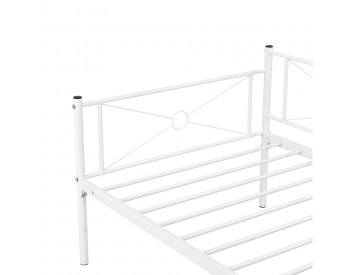 Метално легло Алвеста, размери  90x200 см,  Бял цвят