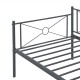 Метално легло Алвеста, размери 90х200 см, Тъмносив цвят