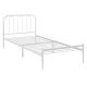 Легло Hanko с метална рамка, подматрачна решетка, Бяло, синтерована стомана, 90 х 200 см