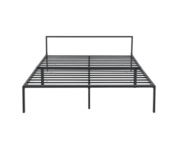 Метално легло  Imatra, подматрачна рамка, минималистичен стил, Черно, 200cm x 160cm