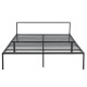 Метално легло, подматрачна рамка и матрак, минималистичен стил, Черно, 200cm x 140cm