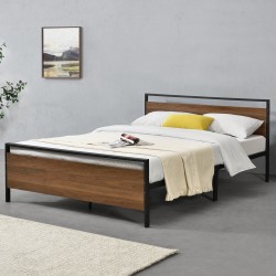 Метално легло Finse,  140x200 см,  черен цвят - Легла