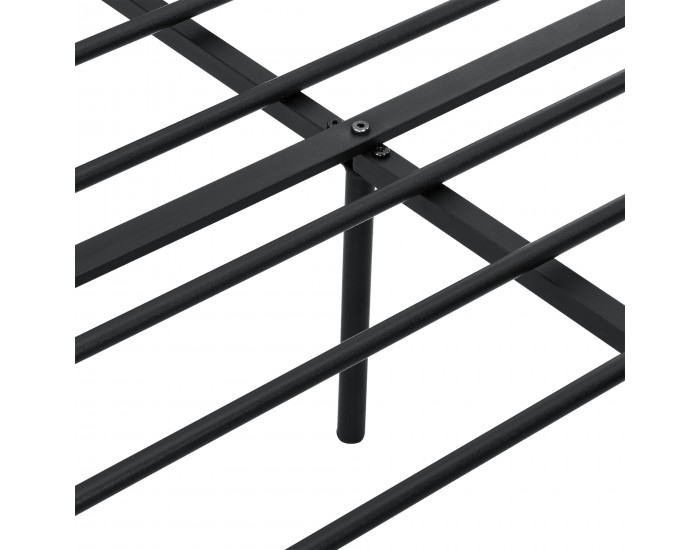 Метално легло Finse,  140x200 см,  черен цвят