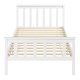 Дървено легло Бреда, размери 90x200 см,  с матрак студена пяна,  висока табла,  Бял цвят