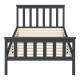 Дървено легло Breda, размери 120x200 см,  с матрак от студена пяна, висока табла, тъмно сив цвят