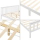 Дървено легло Breda, размери 180x200 см с висока табла,  Бял цвят