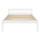 Дървено легло Nakkila, размери 90x200см, със студен дунапрен, Матрак Бял цвят