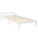 Дървено легло Nakkila 90x200 см двойно легло с табла бяло