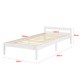 Дървено легло Nakkila, размери  120x200 см,  със студен дунапрен,  Матрак,  Бял цвят