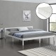 Дървено легло Nakkila, размери 180x200 см, със студен дунапрен, Матрак, Бял цвят