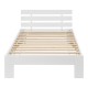 Дървено легло Нивала, размери 90x200 см,  с табла,  Бял цвят