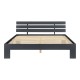 Дървено легло Нивала, размери 160х200 см, с матрак от студена пяна, Тъмно сив цвят