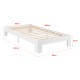 Дървено легло Raisio, размери  90x200 см,  с ламелна рамка,  Бял цвят