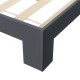 Дървено легло Raisio, размери 120x200 см,  с ламелна рамка, тъмно сив цвят