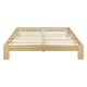 Дървено легло Raisio, размери 140x200 см,  с ламелна рамка,  Естествено дърво цвят