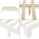 Дървено легло Raisio, размери 140x200 см,  с ламелна рамка,  Бял цвят
