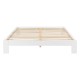 Дървено легло Raisio, размери 160x200 см,  със студен дунапрен, Матрак,  Бяло цвят