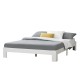 Дървено легло Raisio, размери 180x200 см,  с ламелна рамка,  Бял цвят