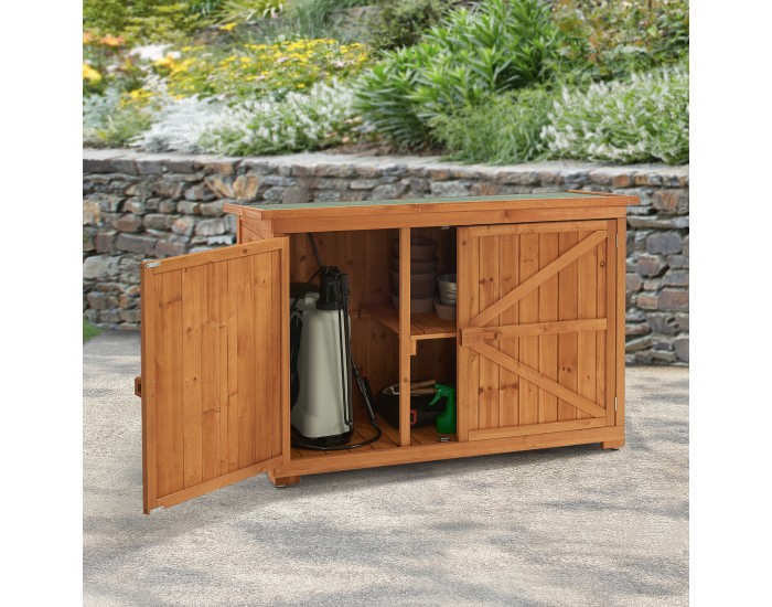 Навес за инструменти Kerteminde, размери 88 x 128 x 50 cm,  Борово дърво