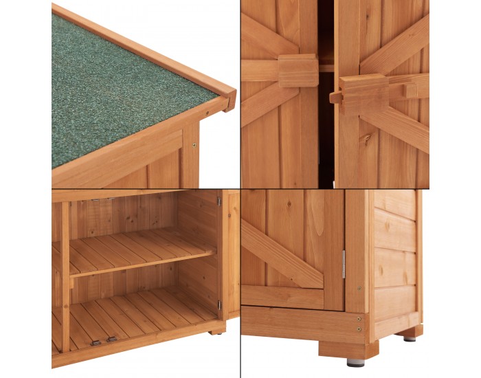 Навес за инструменти Kerteminde, размери 88 x 128 x 50 cm,  Борово дърво