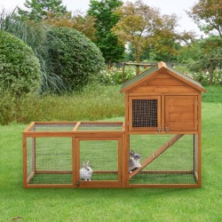 Къщичка за зайци Келкхайм, размери  110x160x61cm ела  - Външни съоражения