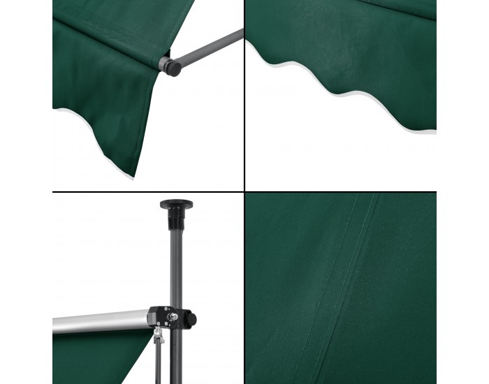 Скоба сенник, размери 300х120х200-300см,  без пробиване,  Тъмнозелен цвят