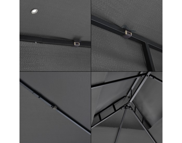 Marquee Lanciano Pavilion 400x300x265cm, Тъмно сиво