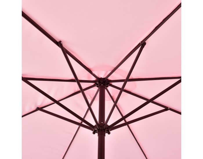 Чадър, размери 230x300 см,  стомана, полиестер,  пастелно розов цвят