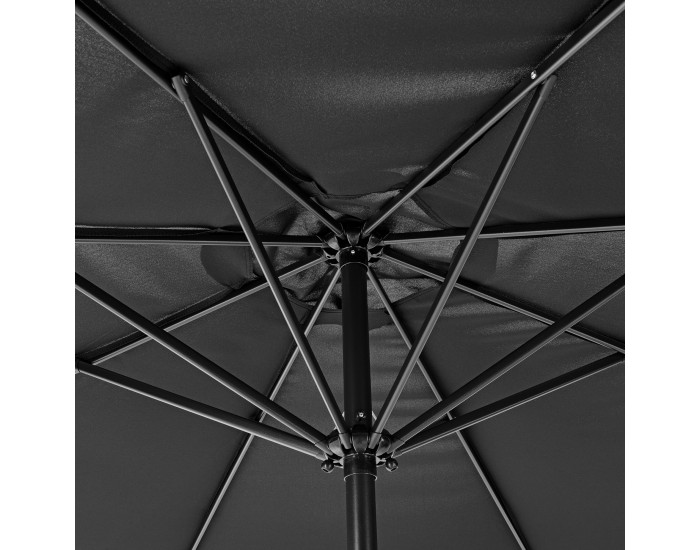 Чадър, размери  230x300 см,  стомана,  полиестер,  черен цвят