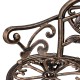 Градинска пейка   стил Vintage 100 x 54 x 80 cm, Бронз, ковано желязо