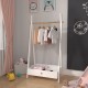 Детски гардероб Laxe, размери 126x73x43 см,  Бял цвят