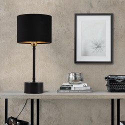 Настолна лампа Deventer, 39 cm, Черна - Настолни лампи