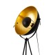 Подова лампа Angers, 158 cm, черна,медножълта, метал, E27